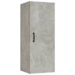 Mobile Pensile Muro Grigio Cemento 34,5x34x90 Legno Multistrato