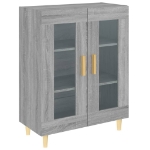 Credenza Grigio Sonoma 69,5x34x90 cm in Legno Multistrato