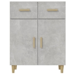 Credenza Grigio Cemento 69,5x34x89 cm in Legno Multistrato