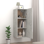 Mobile Pensile Muro Grigio Cemento 34,5x34x90 Legno Multistrato