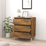 Credenza Rovere Fumo 60x35x69 cm in Legno Multistrato