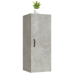 Mobile Pensile Muro Grigio Cemento 34,5x34x90 Legno Multistrato