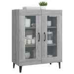 Credenza Grigio Sonoma 69,5x34x90 cm in Legno Multistrato