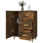 Credenza Rovere Fumo 69,5x34x90 cm in Legno Multistrato