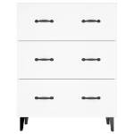 Credenza 69,5x34x90 cm in Legno Multistrato Bianco Lucido