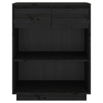 Mobile Consolle Nero 60x34x75 cm in Legno Massello di Pino