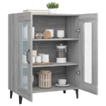 Credenza Grigio Sonoma 69,5x34x90 cm in Legno Multistrato