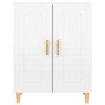 Credenza 69,5x34x90 cm in Legno Multistrato Bianco Lucido