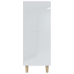 Credenza 69,5x34x90 cm in Legno Multistrato Bianco Lucido