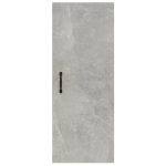 Mobile Pensile Muro Grigio Cemento 34,5x34x90 Legno Multistrato