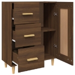 Credenza Rovere Marrone 69,5x34x90 cm in Legno Multistrato