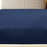 Lenzuolo con Angoli Jersey Blu Marino 140x200 cm Cotone