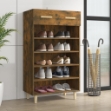Scarpiera Rovere Fumo 60x35x105 cm in Legno Multistrato