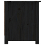 Scarpiera Nera 110x38x45,5 cm in Legno Massello di Pino