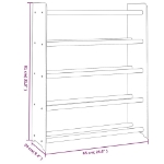 Scarpiera Marrone 65x24x81 cm in Legno Multistrato