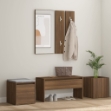 Set di Mobili da Corridoio Rovere Marrone in Legno Multistrato