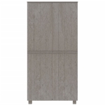 Armadio Grigio Chiaro 89x50x180 cm in Legno Massello di Pino