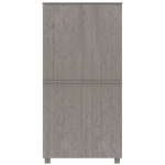 Armadio Grigio Chiaro 89x50x180 cm in Legno Massello di Pino