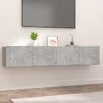 Mobili Porta TV 2pz Grigio Cemento 80x30x30cm Legno Multistrato