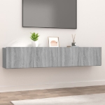 Mobili Porta TV 2pz Grigio Sonoma 80x30x30 in Legno Multistrato