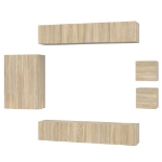 Set Mobili Porta TV 8pz Rovere Sonoma in Legno Multistrato