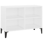 Mobile TV con Gambe in Metallo Bianco 69,5x30x50 cm