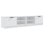 Mobili Porta TV 2pz Bianco Lucido 80x35x45 cm Legno Multistrato