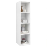 Armadietto da Parete per TV Bianco 37x37x142,5 cm in Truciolato