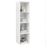 Armadietto da Parete per TV Bianco 37x37x142,5 cm in Truciolato