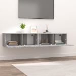 Mobili Porta TV 2pz Grigio Sonoma 80x30x30 in Legno Multistrato