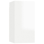 Mobili TV Bianco Lucido 4 pz 30,5x30x60 cm in Truciolato