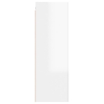 Mobile Porta TV Bianco Lucido 30,5x30x90cm in Legno Multistrato
