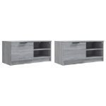 Mobili TV 2 pz Grigio Sonoma 80x35x36,5 cm in Legno Multistrato