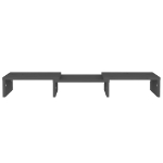 Supporto per Monitor Grigio 60x24x10,5cm Legno Massello di Pino