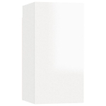 Set Mobile TV 8 pz Bianco Lucido in Truciolato