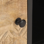 Mobile Porta TV con Anta Intagliata 130x30x40cm in Mango Grezzo