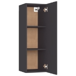 Mobili Porta TV 2pz Grigi 30,5x30x90 cm in Legno Multistrato