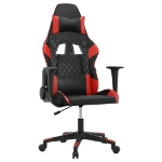 Sedia da Gaming Massaggiante Rosso e Nero in Similpelle