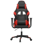 Sedia da Gaming Massaggiante Rosso e Nero in Similpelle