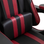 Sedia da Gaming con Poggiapiedi Rosso Vino in Similpelle