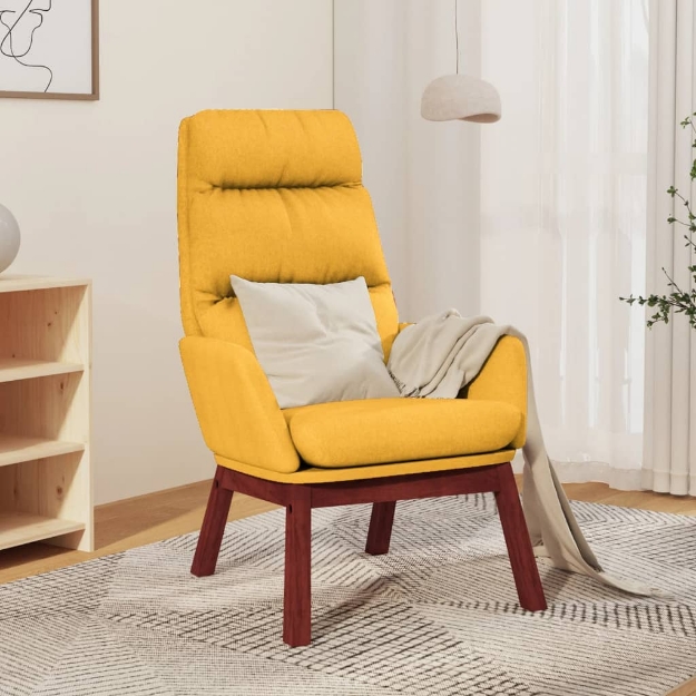 vidaXL Sedia Relax Giallo Senape in Tessuto