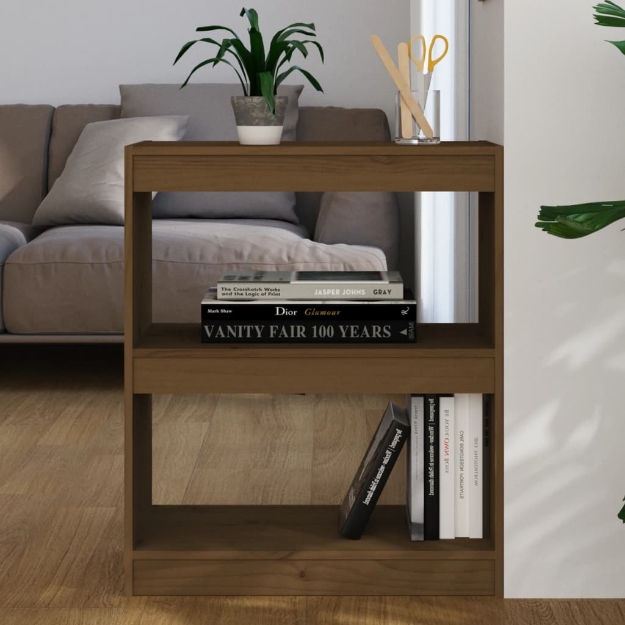 Libreria/Divisorio Miele 60x30x71,5 cm Legno Massello di Pino