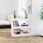 Libreria/Divisorio Bianco 80x30x71,5 cm Legno Massello di Pino