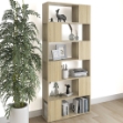 Libreria/Divisorio Rovere Sonoma 80x24x186 cm in Truciolato