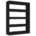Libreria/Divisorio Nero 100x30x135 cm