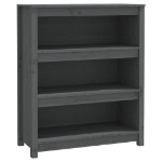 Libreria Grigia 80x35x97 cm in Legno Massello di Pino