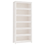 Libreria Bianca 80x35x183 cm in Legno Massello di Pino