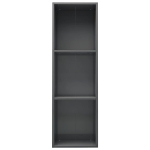 Libreria/Mobile TV Grigio Lucido 36x30x114 cm in Truciolato