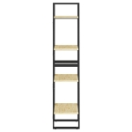 Libreria a 4 Ripiani 40x30x140 cm in Legno Massello di Pino