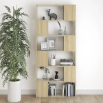 Libreria/Divisorio Rovere Sonoma 80x24x186 cm in Truciolato